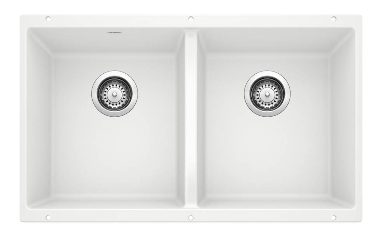 Blanco® White Double Bowl Undermount Sink